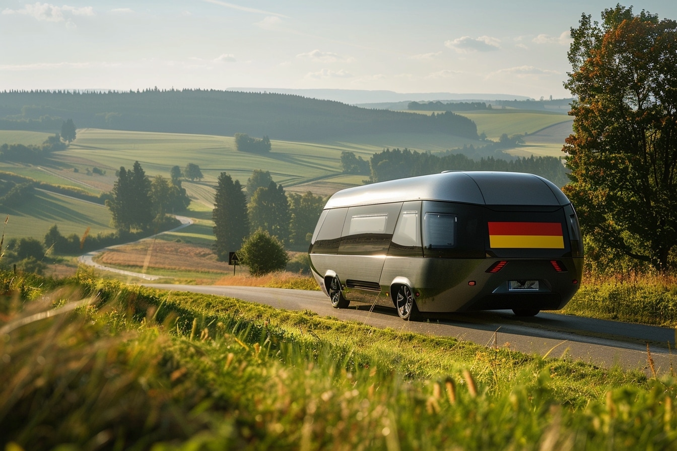 La caravane moderne, une invention allemande, est aussi à l’aise sur la route.
